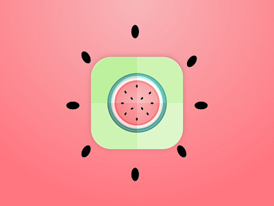 watermelon I APP Icon I Daily UI I Challenge 005 challenge challenge 005 challenge 005 daily 100 challenge dailyui design fruits illustration logo oo4 ui web website