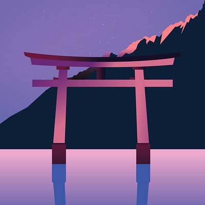 Sandō 1980s aesthethic art design illustration illustrator japan photoshop retro retrowave synthwave vaporwave vector vector art vector illustration