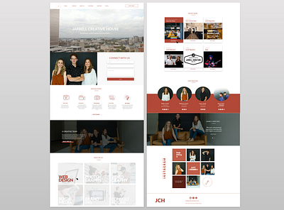 Jarrell Creative House One Pager creative agency custom web design minimalistic onepager portfolio site ui uiux uiuxdesign ux web design website