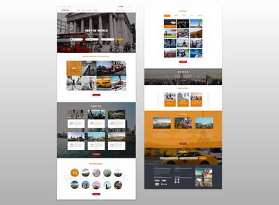 City Tours Landing Page booking website custom theme custom website theme design themeforest ui ui ux uiux design ux