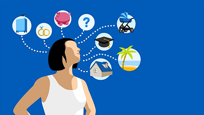 Investing account chase finance illustration investing investment woman