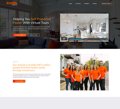 VoxUltra Media | Web Design branding design equipment logo media minneapolis orange realestate tour virtual reality virtual tour web design web designer website website design