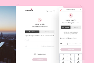 Supervielle - Loan mortgage product - bank design form loan login login form registration responsive ui