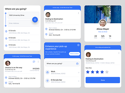 UI Components for Rider App app components interaction iphone mobile on demand product design rating rider rides saas taxi uber ui ui kit ux