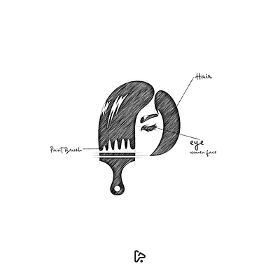 Hair Brush beauty beauty logo brand branding design designer dualmeaning graphic hair hair logo icon illustration logo paint paint brush vector women