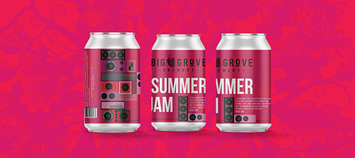 "Summer Jam" Can Label Design beer art beer can beer label craft beer craft brewery design illustration label design label packaging typography