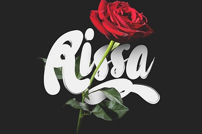 Rissa beautiful Handrawn Font Free font freebies freefont typogaphy