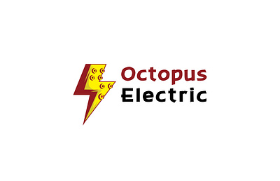 Octopus Electric branding branding logo design electricity flat identity illustration logo logo design minimal octopus vector