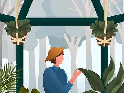 Glass House adobe xd design flat illustration illustration