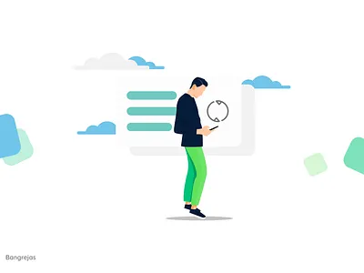 Ilustrasi Digitalisasi Sistem Daur Ulang branding design designer grapic design grapicdesign illustration ilustrations ilustrator indonesia indonesia designer interactive design recycle recycling smart smooth ui ux