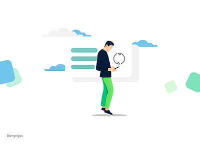 Ilustrasi Digitalisasi Sistem Daur Ulang branding design designer grapic design grapicdesign illustration ilustrations ilustrator indonesia indonesia designer interactive design recycle recycling smart smooth ui ux