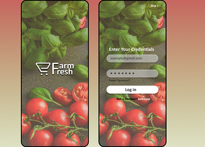 Online Grocery Store UI Concept app apple credentials design groceries grocery grocery app grocery online grocery store iphone app login login page login screen minimal mobile app design mobile ui signup ui ui concept ux