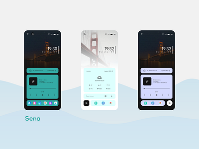 Sena android customization design home screen icon theme ui ux widgets