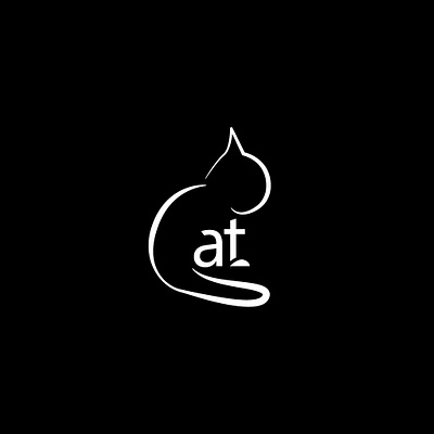Minimalist Cat animation app art black branding cat design identity illustration logo picture silhouette ui vector white
