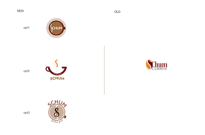 SCHUM coffee logo remake design logo