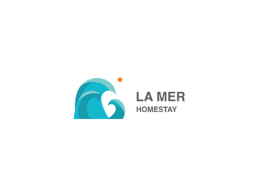 Logo for "La mer" homestay branding design logo