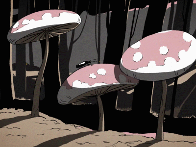 Chill firefly animation forest illustration nature