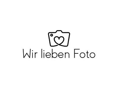 Wir lieben Foto Logo app branding camera design foto icon illustration lieben logo love photography symbol typography vector web wir