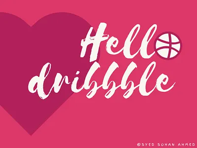 Hello dribbble branding design hello dribbble typography ui