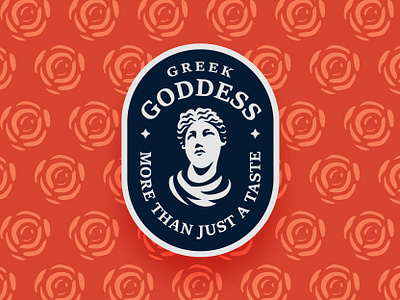 Greek Goddess aesthetic badge branding identity buy buy logo feminine goddess greece greek logo logo for sale mystic retro rose vintage woman