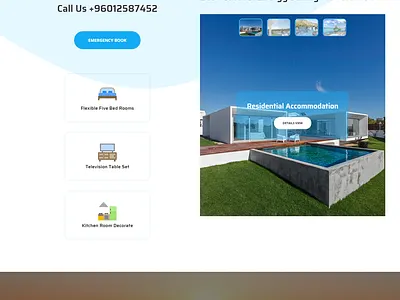 Accommodation rental Landing page design elementor homepage landing page squeeze ui web web development webdesign wordpress