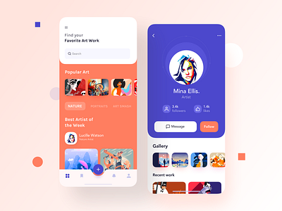 Art Gallery App Exploration android app app app design app concept app design art artwork conceptual design dashboard designer ecommerce gallery mobile typography ui ui app ux web webdesign