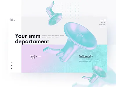 SMM Agency - Landing Page by MaS agency creative design design follow follow me glob identity landing landing page like likeforlike marketing media site smm ui ux web website work
