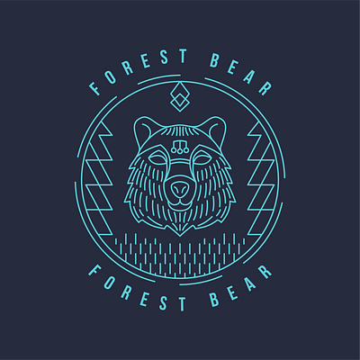 mishka animal animal art animal illustration animal logo bear blue forest illustraion vector