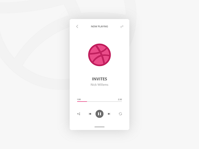 Hello Dribbble branding debut design dribbble hello illustration mobile app music app