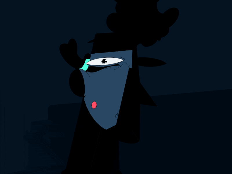 I’m late. 🤮 abstract animation cell animation character contemporary digital illustration doodle gif illustration inktober