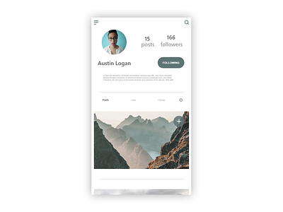 User Profile UI app app design application art dailyui dailyuichallenge design flat minimal mobile ui userprofile ux web