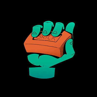Inktober2019 - Build brick build cartoon creative design draw hand illustration inktober inktober2019 photoshop wall
