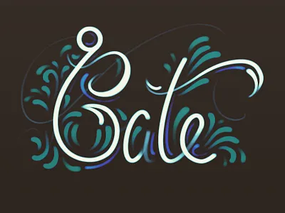 Bait (Inktober Day 03) bait calligraphy hook lettering procreate