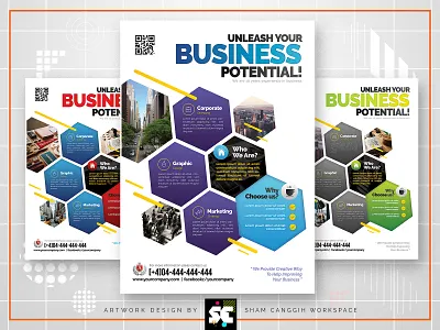 Business Flyer consulting corporate corporate flyer corporation creative corporate flyer editable elegant flyer hexagon honeycomb magazine magazine ads marketing modern multipurpose multipurpose flyer print ready pro product professional