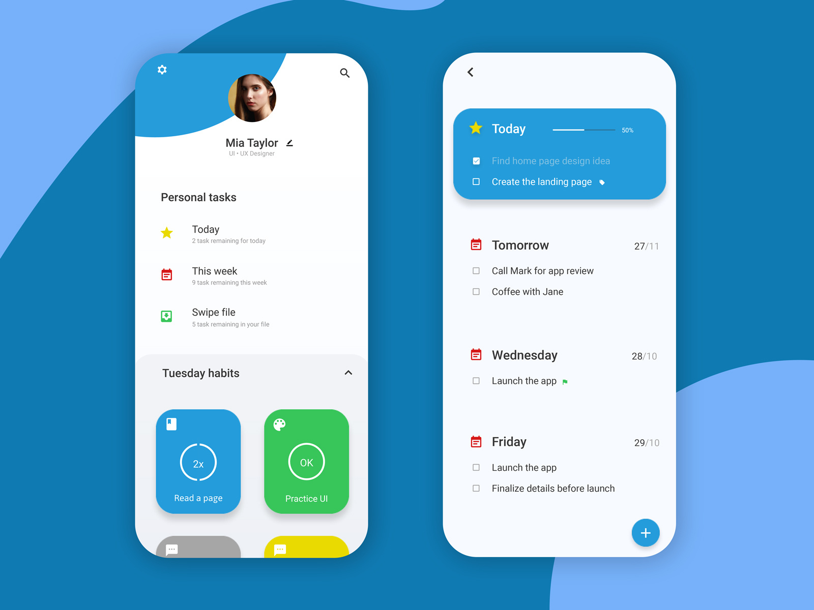 Example of ✅ Think - Reminder app concept