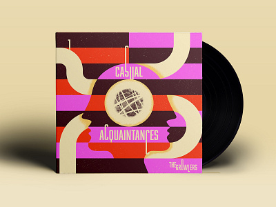 No. 1 - Casual Acquaintances ~ the Growlers 10x18 album art faces flowers illustration pipes procreate texture the growlers vinyl