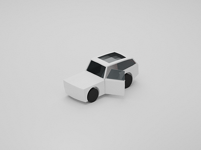 SUV got wings 3d blender cars illustration isometric lowpoly suv