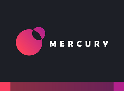 Mercury Development Logo design flat gradient icon illustration logo typography vector