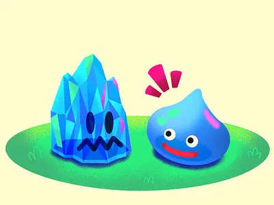 Inktober Day 4 – Freeze dragon quest freeze freezie illustration inktober inktober2019 slime