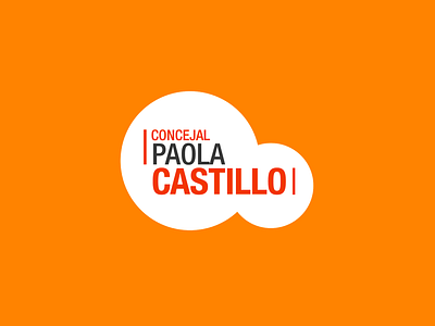 Paola Castillo - Concejal branding logo orange personal logo politic