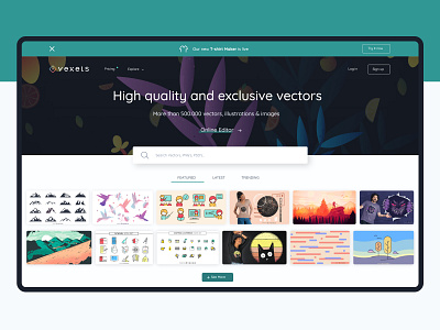 Vexels website - redesign concept design flat illustrations images redesign redesign concept stock ui ux web design webdesign