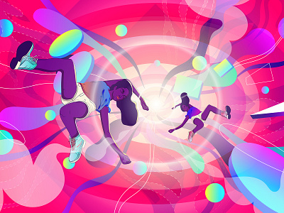 Absorb art creative design digital drawing fasion geometry illustration instagram procreate art shaps vector
