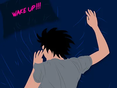 wake up 01 2d 2d art 2d character 2d design 2d illustration art artist bedtime character design characters design illustrations illustrator sleep vector wakeup