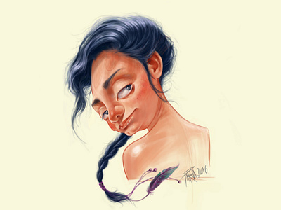 Girl character design concept design digital paint digital painting flirting girl girl character girl illustration girl sketch happy girl happy girl character illustration photoshop illustration realistic digital painting realistic painting