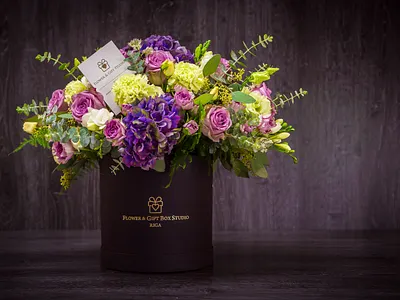 Flower&Gift box studio Riga brand identity design logo logodesign typography