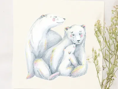 Lovely bears. bear beautiful illustration illustration art illustrations watercolor