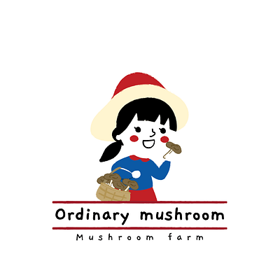 Logo mushroom farm art illustration branding design illustration logo