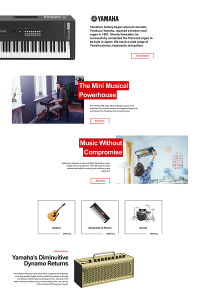 Landing Page black css grid music red