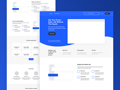 Landing page wireframe high fidelity marketing saas saas landing page sales ui uidesign uiux ux uxdesign wireframe