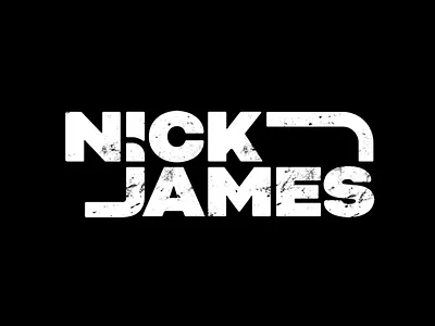Nick James Logotype branding graphic design logo logotype music musician texture textured wordmark